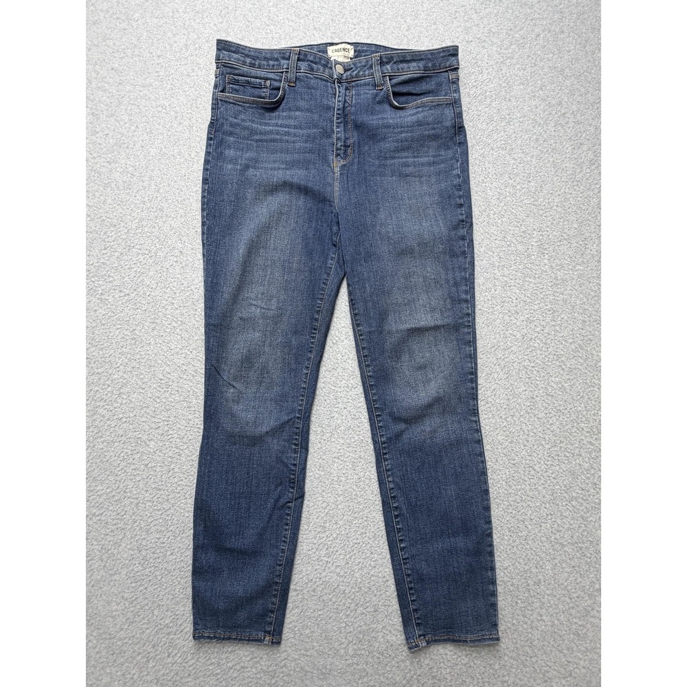 L'AGENCE Margot High Rise Skinny Jeans Womens 32 Blue Medium Wash Stretch Denim